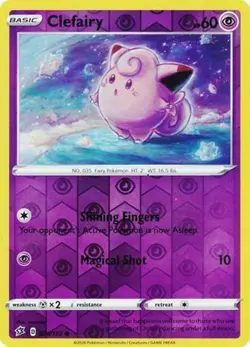 Clefairy 074/192 Sword & Shield Rebel Clash REV HOLO PERFECT MINT! Pokemon - Image 1