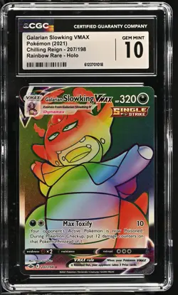 GALARIAN SLOWKING VMAX Chilling Reign Rainbow Rare #207 CGC 10 Pokemon - Image 1