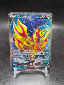 Pokemon TCG SWSH09: Brilliant Stars Zamazenta V 163/172 Full Art Ultra Rare - Image 1