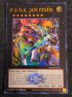 Yugioh! 1x P.U.N.K. JAM FEVER! BLMM-EN051 Emblazoned Ultra Rare 1st Ed NM - Image 1