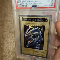 1999 YU-GI-OH! JPN BANDAI-3RD GENERATION ENGLISH BLUE-EYES WHITE DRAGON PSA 4 - Image 2