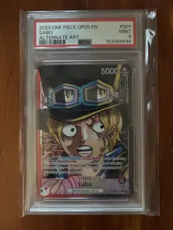One piece op05 Sabo Alt Art Leader PSA 9 English - Image 1