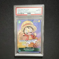One Piece Monkey.D.Luffy 037 Promotion 1st Anniversary Foil Promo PSA 10 - Image 1
