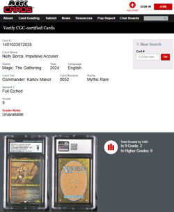 MTG Magic the Gathering Karlov Manor Foil Nelly Borca Impulsive Accuser CGC 9 - Image 3
