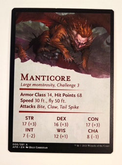 Manticore - Art Series: Adventures in the Forgotten Realms - 006/081 - Image 2