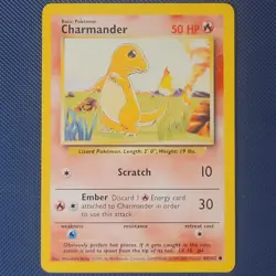 Charmander 46/102 - Base Set 4th Print - Common Vintage Pokemon Card WOTC NM - Image 1