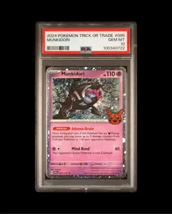 🌀Pokemon TWM 095/167 - 2024 Trick Or Trade Munkidori - Triple Swirl - PSA 10 🌀 - Image 1