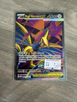 Mega Skarmory EX 106/088 POR Mega Evolution Pokemon TCG Card Holo - Image 1