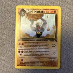 First Edition DARK MACHOKE #40/82 Pokemon TEAM ROCKET - Image 1