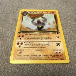 First Edition DARK MACHOKE #40/82 Pokemon TEAM ROCKET - Image 4