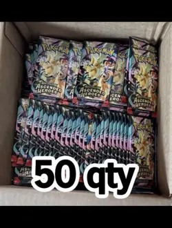 [SHIP FAST] Pokemon Ascended Heroes Factory Sealed Booster Pack Lot of (50) - Image 1