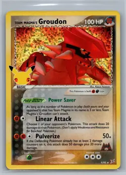 Team Magma's Groudon 9/95 Celebrations: Classic Collection Pokemon NM - Image 1