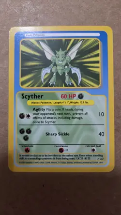 Pokemon Scyther TCG Vintage 2004 Funskool India Edition C02 - Image 1