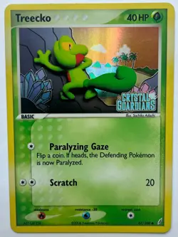 Pokemon Treecko Crystal Guardians 67/100 Reverse Holo Stamped - Near Mint - Image 1