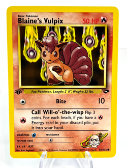 1st Edition Blaine's Vulpix 66/132 - Gym Challenge - Pokemon - NM - Image 1