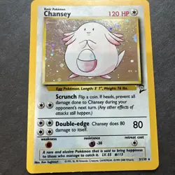 Pokemon Chansey 003/130 Base Set 2 Holo LP - Image 1