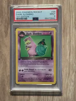 Pokemon Rocket 1st Edition DARK SLOWBRO NON HOLO 29/82 PSA 9 # 68473942 - Image 2
