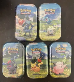 Pokemon Ascended Heroes Mini Tin Lot Art Set of 5 Brand New Factory Sealed QTY - Image 1