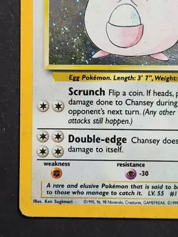 Pokemon Base Set 2 Chansey 3/130 Vintage Holo Rare - Image 5