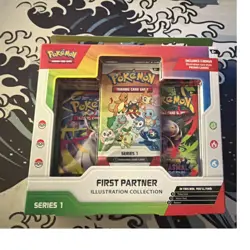 Pokemon First Partner Illustration Collection Series 1 Booster Box Rowlet Litten - Image 1