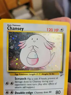 BASE SET 2 - CHANSEY #3/130 - Rare HOLOFOIL HOLO POKEMON MP - Image 3