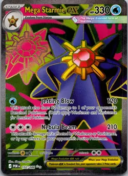 Mega Starmie ex 102/088 Ultra Rare Perfect Order Pokemon Near Mint - Image 1
