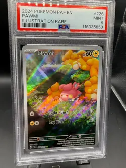 2024 POKEMON PAF EN-PALDEAN FATES ILLUSTRATION RARE #226 PAWMI PSA 9 - Image 1