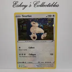 Pokemon SNORLAX 141/192 Rebel Clash - RARE COSMOS HOLO PROMO - Image 1