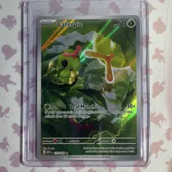 Pokemon Caterpie 172/165 SV Scarlet & Violet 151 Illustration Rare Full Art Holo - Image 3