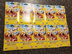 One Piece Adventure On Kami’s Island OP15-EB04 Sleeved Booster Packs- Lot of 10 - Image 1