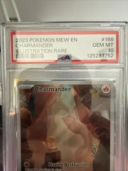 Charmander Scarlet Violet 151 Card 168/165 Art Rare PSA 10 Pokemon TCG Gem Mint - Image 2