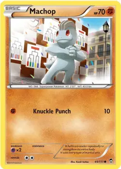 Machop 44/111 XY Furious Fists Near Mint Pokemon Card - Image 1