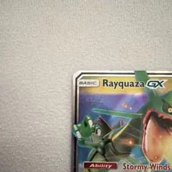 Rayquaza GX 109/168 Ultra Rare Holo Pokemon TCG Sm-Celestial Storm Card - Image 3