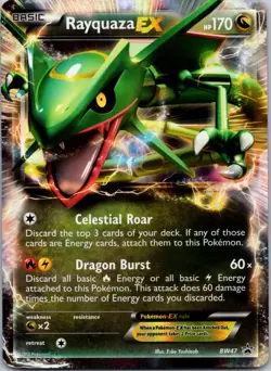 Rayquaza EX BW47 NM Pokemon Card TCG - Image 1