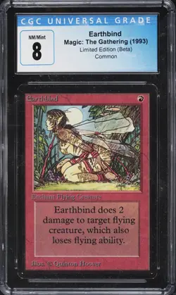 1993 MTG CGC 8 NM/MINT Beta Earthbind - Image 1