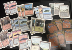 💫 MTG 100x Heavy Play (HP) Revised Basic Lands, Vintage MTG!! - Image 1