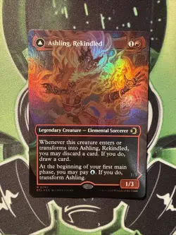 MTG Lorwyn Eclipsed Ashling, Rekindled 0290 Borderless FOIL NM - Image 1