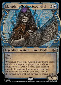 Malcolm, Alluring Scoundrel Showcase - LCI 0293 NM - MTG Magic - Image 1