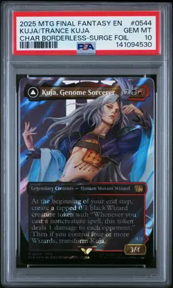 2025 MTG FINAL FANTASY KUJA, GENOME SORCERER/TRANCE KUJA, FATE DEFIED PSA 10 - Image 1