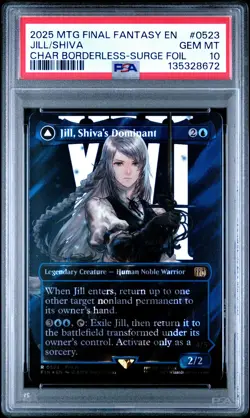 2025 MTG FINAL FANTASY #0523 JILL, SHIVA'S DOMINANT/SHIVA, WARDEN OF ICE PSA 10 - Image 1