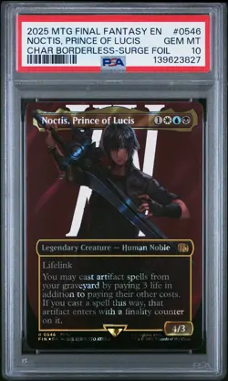 2025 MTG FINAL FANTASY #0546 NOCTIS, PRINCE OF LUCIS PSA 10 - Image 1