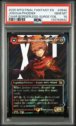 2025 MTG FINAL FANTASY JOSHUA, PHOENIX'S DOMINANT/PHOENIX, WARDEN OF FIRE PSA 10 - Image 1