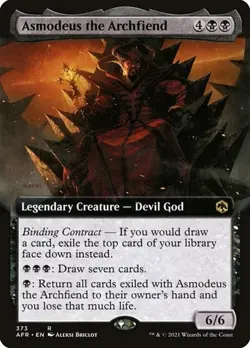 Asmodeus the Archfiend - Foil Extended Art AFR LP MTG - Image 1