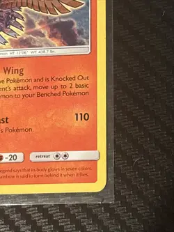 Pokemon TCG Shining Ho-Oh SM70 Black Star Promo Holo Card LP Condition - Image 2