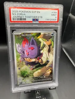 N'S ZORUA PSA 9 2025 POKEMON SVP EN BSP #189 JOURNEY TOGETHER ETB Promo - Image 1