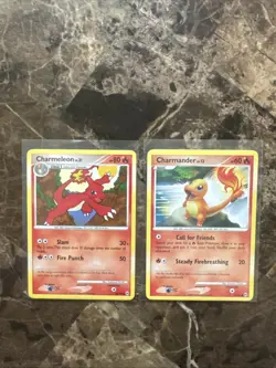 Pokemon Tcg Charmander 59/99 & Charmeleon 35/99 Platinum Arceus Non Holo - Image 1