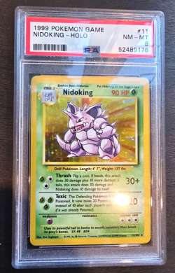 Nidoking 11/102 Holo Rare Pokemon 1999 WOTC Unlimited Base Set PSA 8 #11 - Image 1