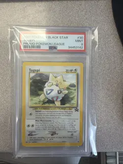 2001 POKEMON PROMO BLACK STAR POKEMON LEAGUE #30 TOGEPI PSA 9 - Image 1