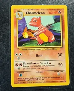 Charmeleon - 24/102 Base Set - WOTC Unlimited - Pokemon TCG - 1999 - Image 1