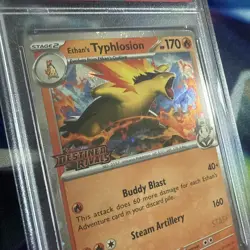2025 POKEMON DRI EN-DESTINED RIVALS PRERELEASE-STAFF ETHAN'S TYPHLOSION PSA 10 - Image 2